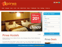 Tablet Screenshot of pirwahostelscusco.com